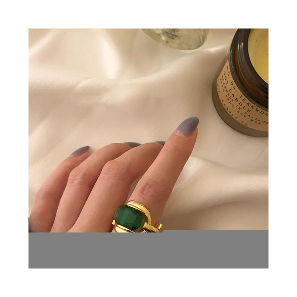 Exquisite 925 Sterling Silver Ring Featuring Elegant Emerald Gemstone Women Stylish For-image-OPC-PGVQPJQ-NEW