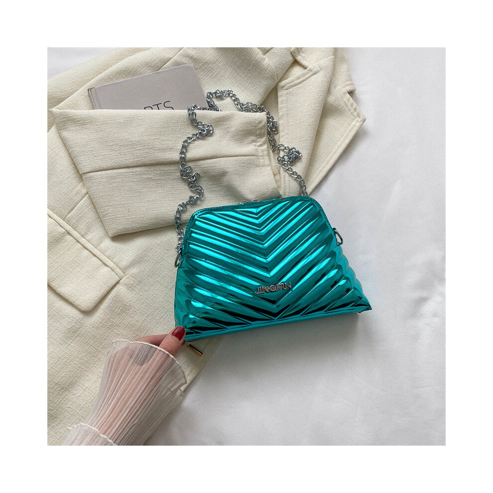 (Green) Medium Stylish Shell Bag For Women With Stitching Lining And Polyester-image-OPC-PGVR6RR-NEW