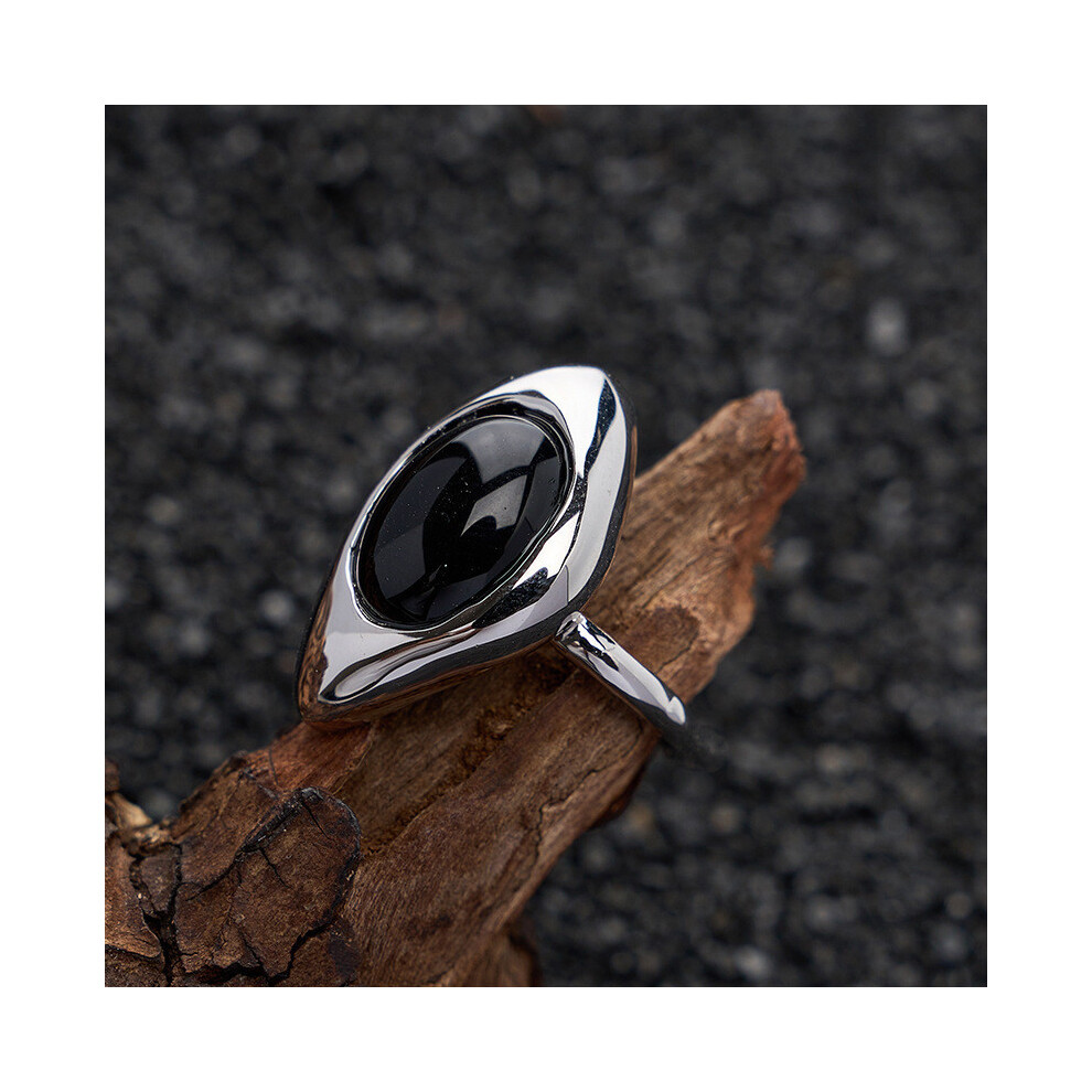 Geometric Sophisticated Black Zircon Ring For Women Fashionforward Band Adjustable Accessory-image-OPC-PGVR6VG-NEW