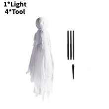 (White) Light Up Halloween Witches Ghost Decoration Voice Light Outdoor Activationlamp