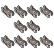 (As show, One size) 10Pc Missing Link Stainless Steel Chain Folding Single Chain for Bike Accessory