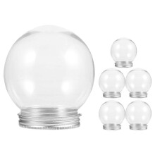 (As show, One size) 6pcs DIY Clear Water Globe Snow Globe Water Globe Making Prop DIY Snow Globe