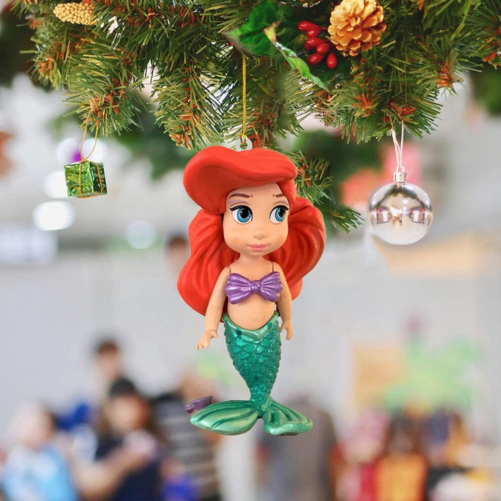 (Ariel) Pendant Princess Christmas Ornaments Acrylic Xmastree Party Decor Hanging