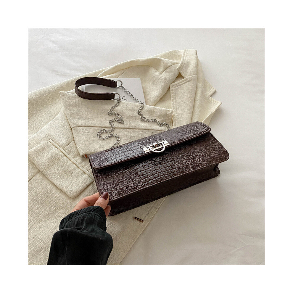 (Coffee) Fashionable Mediumsoft Pu Leather Small Square Bag Retro For Design Women-image-OPC-PGVRJX8-NEW