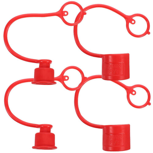 (As show, One size) 4pcs Hydraulic Quick Coupling Dust Caps Quick Connector Coupler Covers