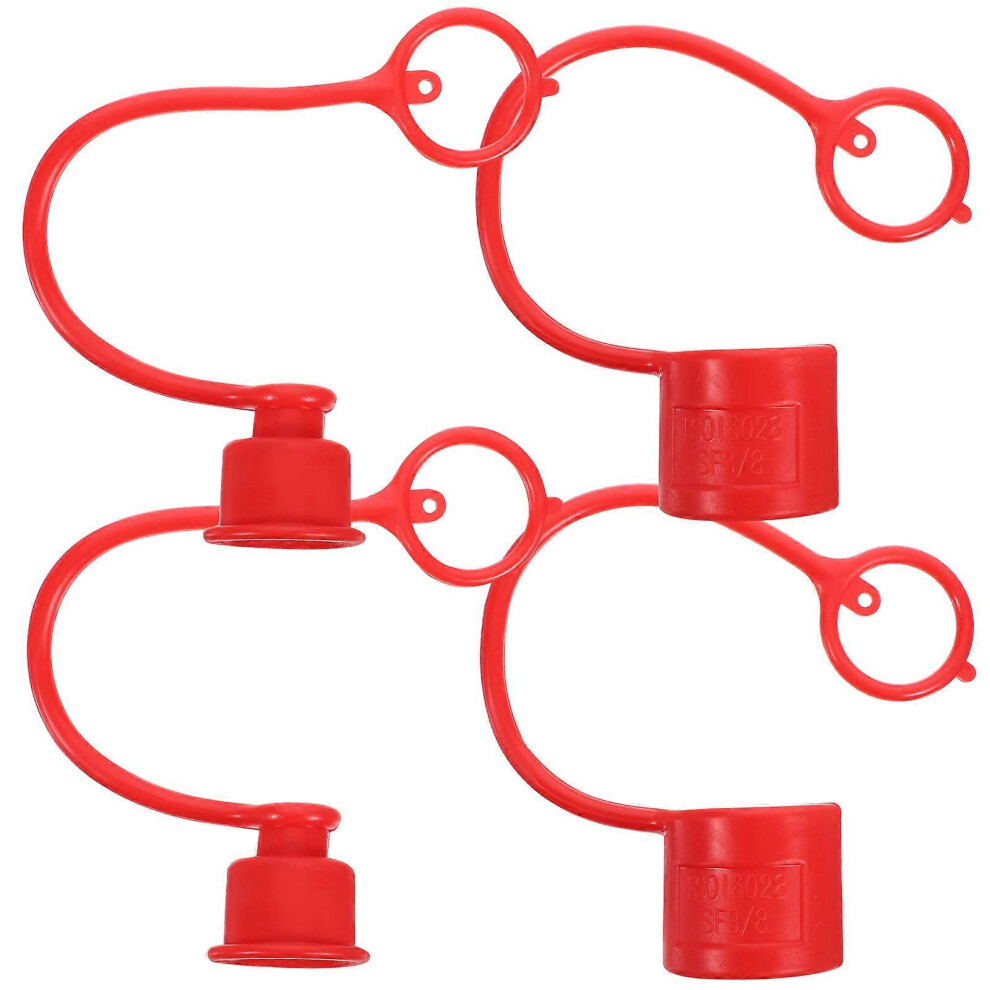 (As Show, One Size) 4Pcs Hydraulic Quick Coupling Dust Caps Quick Connector Coupler Covers 6974185859842