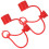 (As show, One size) 4pcs Hydraulic Quick Coupling Dust Caps Quick Connector Coupler Covers 3