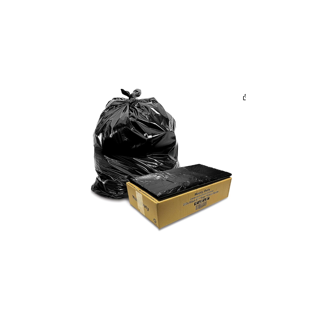 200 Heavy Duty Bin Bags 80L Balck Bags Extra Strong Bin Bags