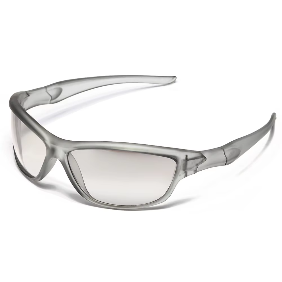 Men's Silver Y2K Sunglasses Outdoor Cycling Sports Sun Glasses e