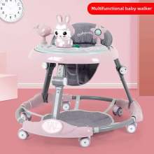 Adjustable Multi-Function Baby Walker Toy Car Hand Push Learning to Walk Device Anti-Tip Various Gear Settings Support