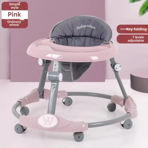 Adjustable Multi-Function Baby Walker Toy Car Hand Push Learning to Walk Device Anti-Tip Various Gear Settings Support 2