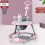 Adjustable Multi-Function Baby Walker Toy Car Hand Push Learning to Walk Device Anti-Tip Various Gear Settings Support 5