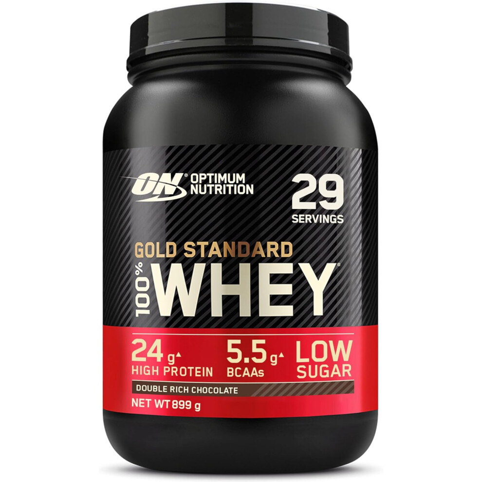 Optimum Nutrition Gold Standard Whey Protein, Muscle Building Powder With Amino Acids Double Rich Chocolate 29 Servings 899 G