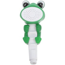 (As show, One size) Chic Cartoon Animals Shower Head Water-saving Children Bathing Shower Sprayer Green