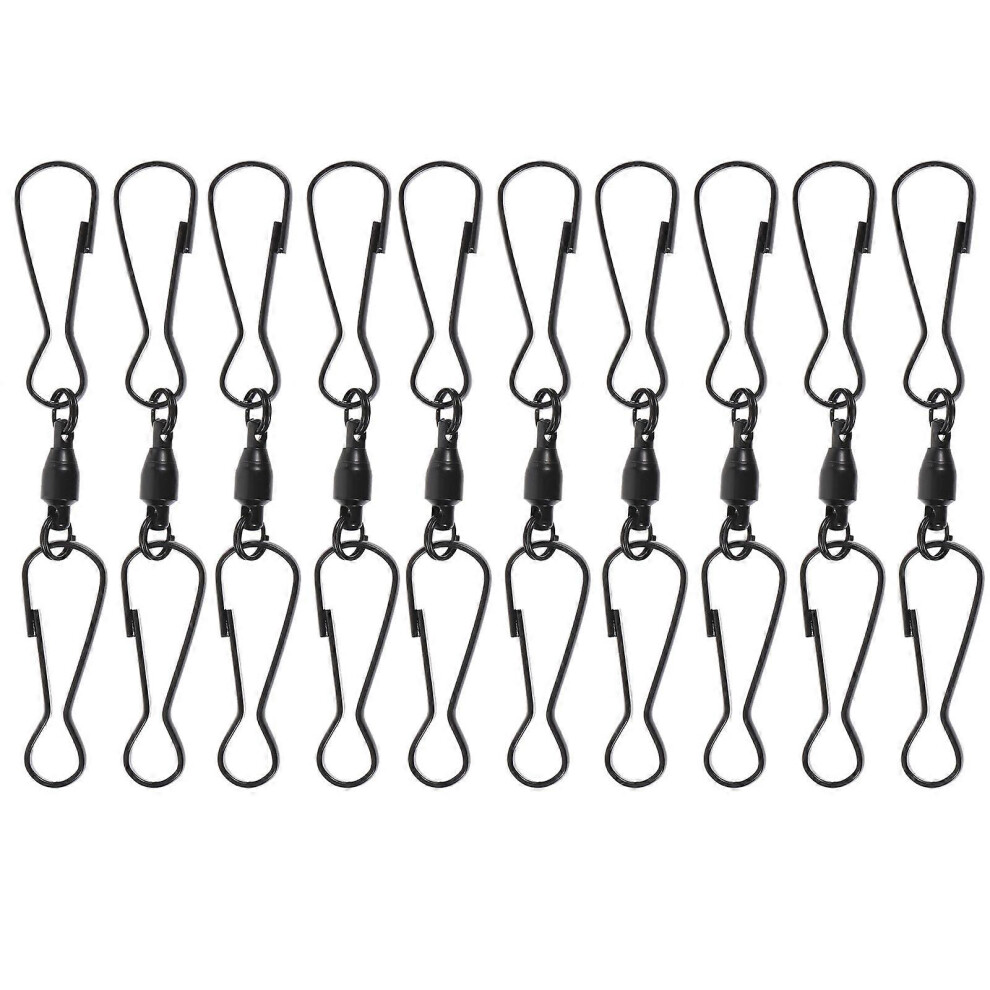 (As Show, One Size) 10Pcs Windsock Clips Dual Swivel Hooks 360 Rotatable Hanger Suspension Hooks 6974185861982