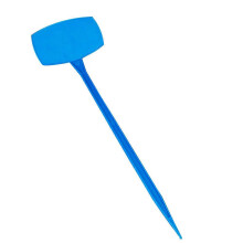 (As show, One size) 10pcs Waterproof Plant Labels Nursery Garden Tags Markers Garden Insert Tag Re-usable Plant Labels Size L (Blue)