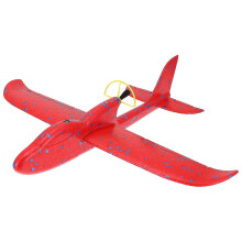 (As show, One size) 1Pc USB Charging Flight Toy Electric Aircraft Plaything Whirly Airplane Toy Red