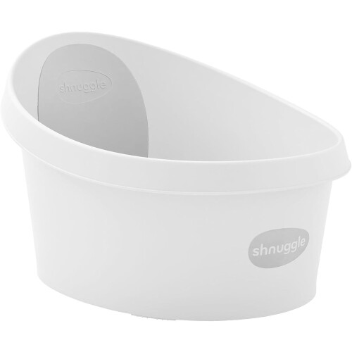 Shnuggle Toddler Bath - White With Light Grey Backrest, 9+ months