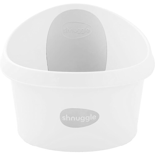Shnuggle Toddler Bath - White With Light Grey Backrest, 9+ months 1