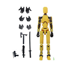 (Geel) Lucky Printed 3D Doll 13 Joint Movable Third Generation Dummy Decompressiespeelgoed