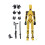 (Geel) Lucky Printed 3D Doll 13 Joint Movable Third Generation Dummy Decompressiespeelgoed 1