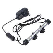 (As show, One size) 1PC Aquarium Aquatic Plant Lamp Landscape Lighting Lamp Waterproof LED Lighting Lamp Fish Tank Decorative Lamp for Fish Tank (19cm with AU Plug White)