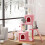 (Pink) 131cm Multi-Level Cat Tree Kitten Scratching Post Climbing Cat Tower Cat Bed 4
