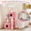 (Pink) 131cm Multi-Level Cat Tree Kitten Scratching Post Climbing Cat Tower Cat Bed 8