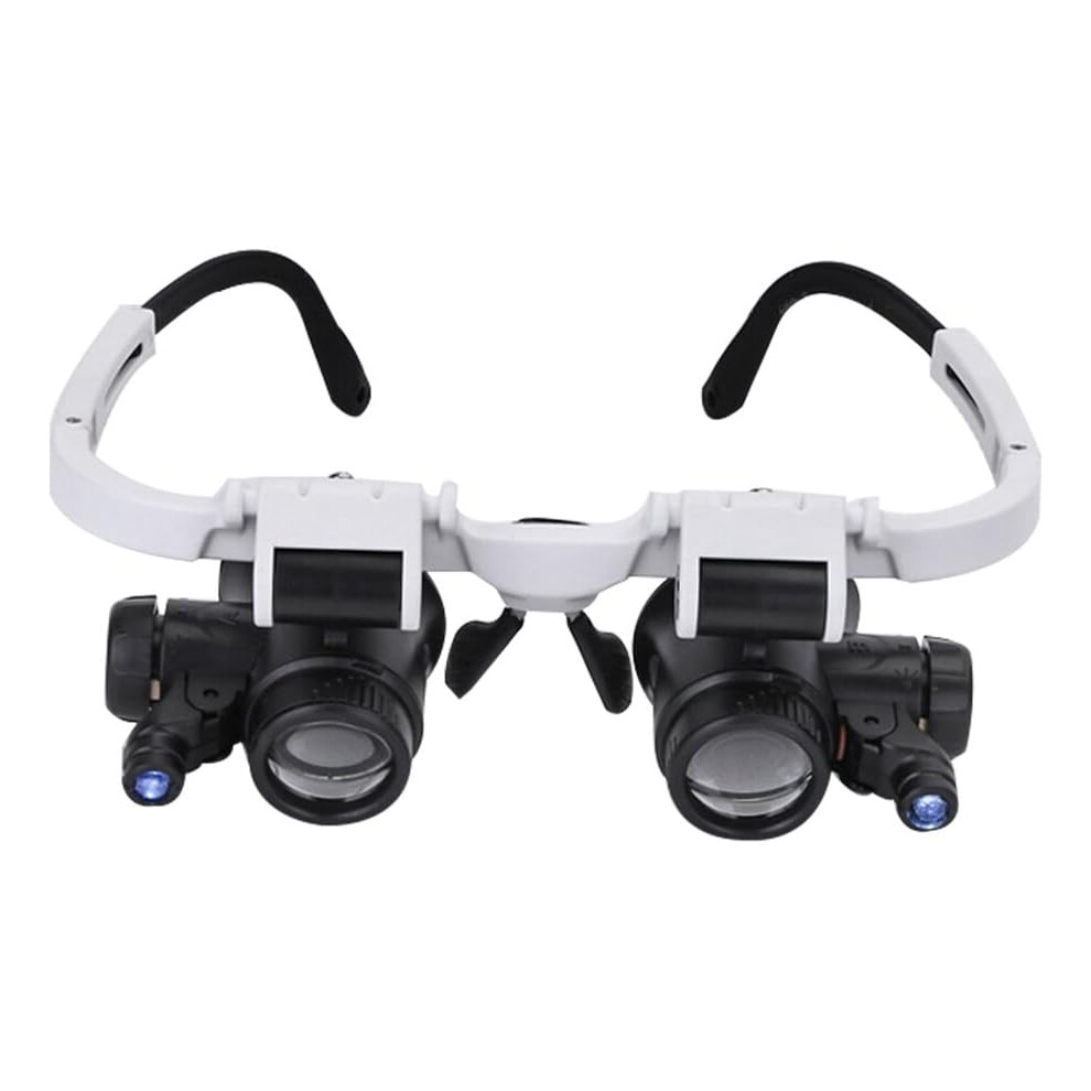 Gogerstar Light Adjustable Headband Head Mounted Magnifying Glass With Led 8X 15X 23X Magnifier Binocular Glasses Handsfree Magnifying Glasses