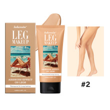 (2) 100ml Waterproof Long Lasting Body Tanning Cream Medium Bronze Leg Makeup Leg Makeup Lotion Even Skin Tone Body Foundation