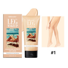 (1) 100ml Waterproof Long Lasting Body Tanning Cream Medium Bronze Leg Makeup Leg Makeup Lotion Even Skin Tone Body Foundation