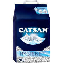 CATSAN Hygiene Plus Non Clumping Adult Cat Litter and Kitten Litter 20L 100% Natural and Absorbent