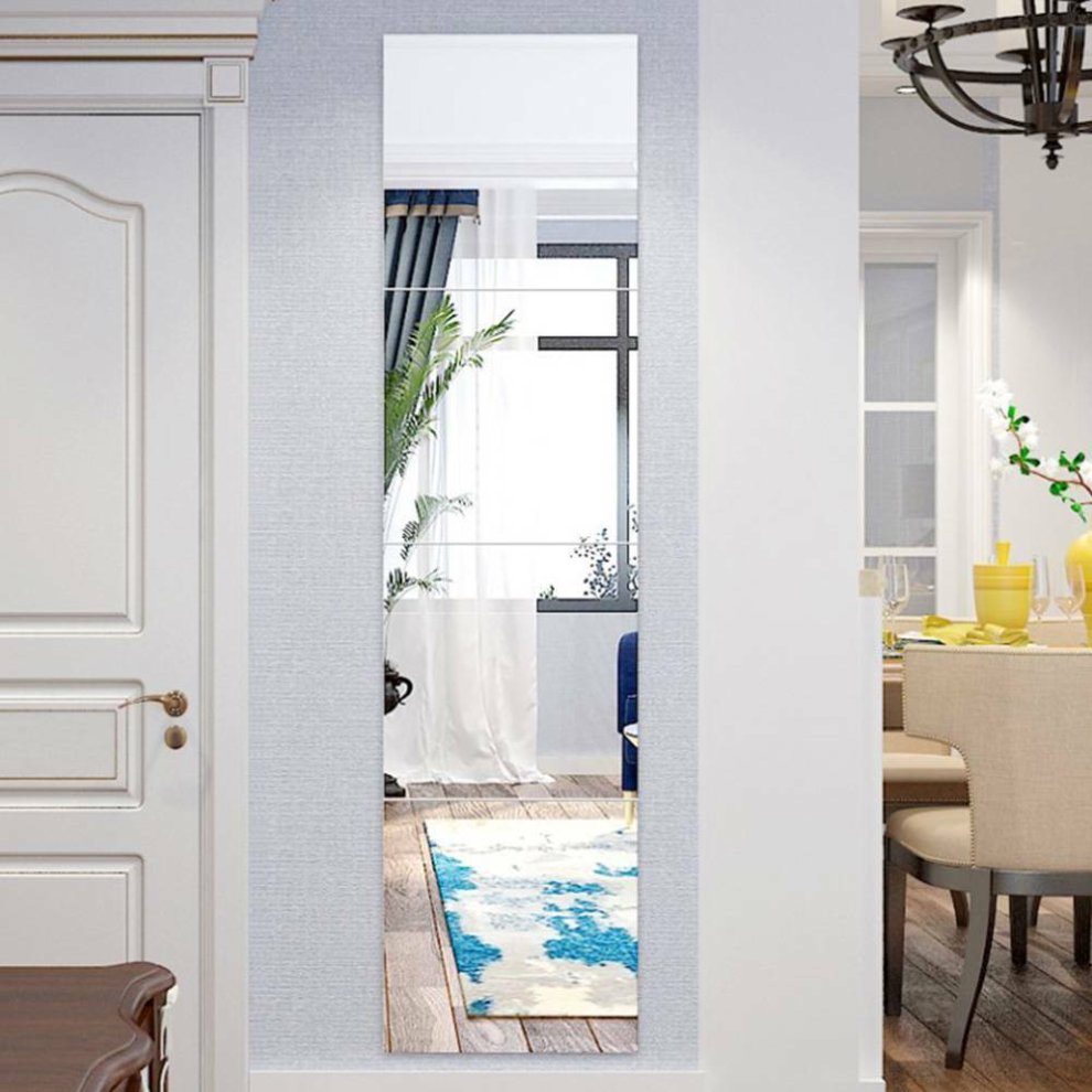 4Pcs 30X30cm Mirror Tiles Wall Sticker Square Self Adhesive Stick On Home Decor 94933611