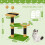 (Green) Bees Vibrant Colors Cat Tree Playful Design Cat Tower 6