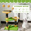 (Green) Bees Vibrant Colors Cat Tree Playful Design Cat Tower 7