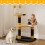 (Black) Bees Vibrant Colors Cat Tree Playful Design Cat Tower 5