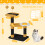(Black) Bees Vibrant Colors Cat Tree Playful Design Cat Tower 6