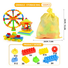 (100 STUKS) Diy Plastic Bouwstenen Voor Kinderen Assemblage Vroeg Onderwijs In Elkaar Grijpen