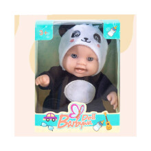 (Zwart) Inch 8 gesimuleerde gerecycleerde poppen PVC dierenpluche jas speelgoed kindercadeaus