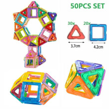 50-delige magnetische bouwsteenset Magische constructiepuzzel voor kinderen