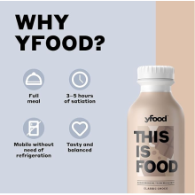 yfood Classic Choco, tasty meal replacement, THIS IS FOOD drink, 34g of protein
