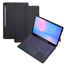 For Samsung Galaxy Tab S10 FE Plus 13.1" X620/X626B - Backlit Bluetooth Keyboard Case with Touchpad, Split Hinge & 7-Color RGB