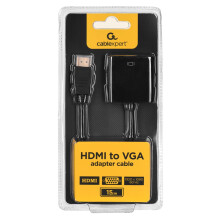 Gembird A-HDMI-VGA-04 video cable adapter 0.15 m VGA (D-Sub) HDMI Type A (Standard) Black