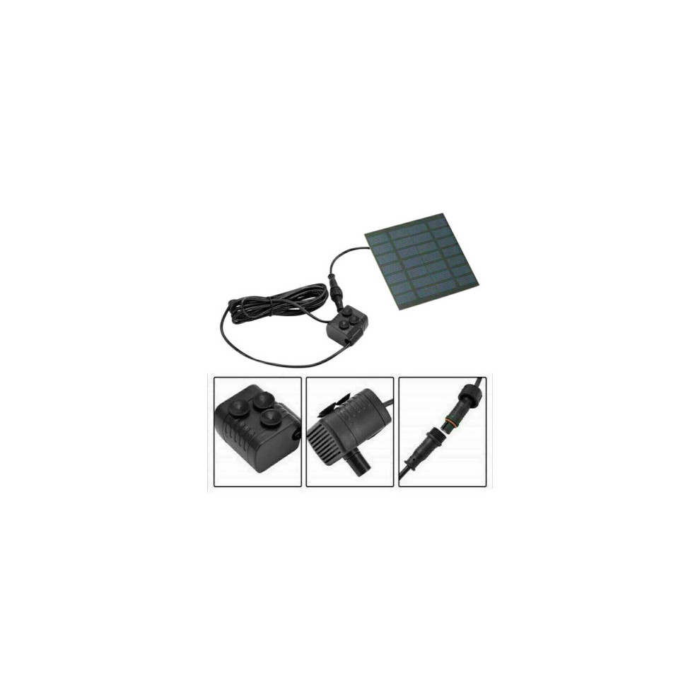 Solar Powered Fountain Garden Pond Water Feature Pump Kit Panel Submersible Pump