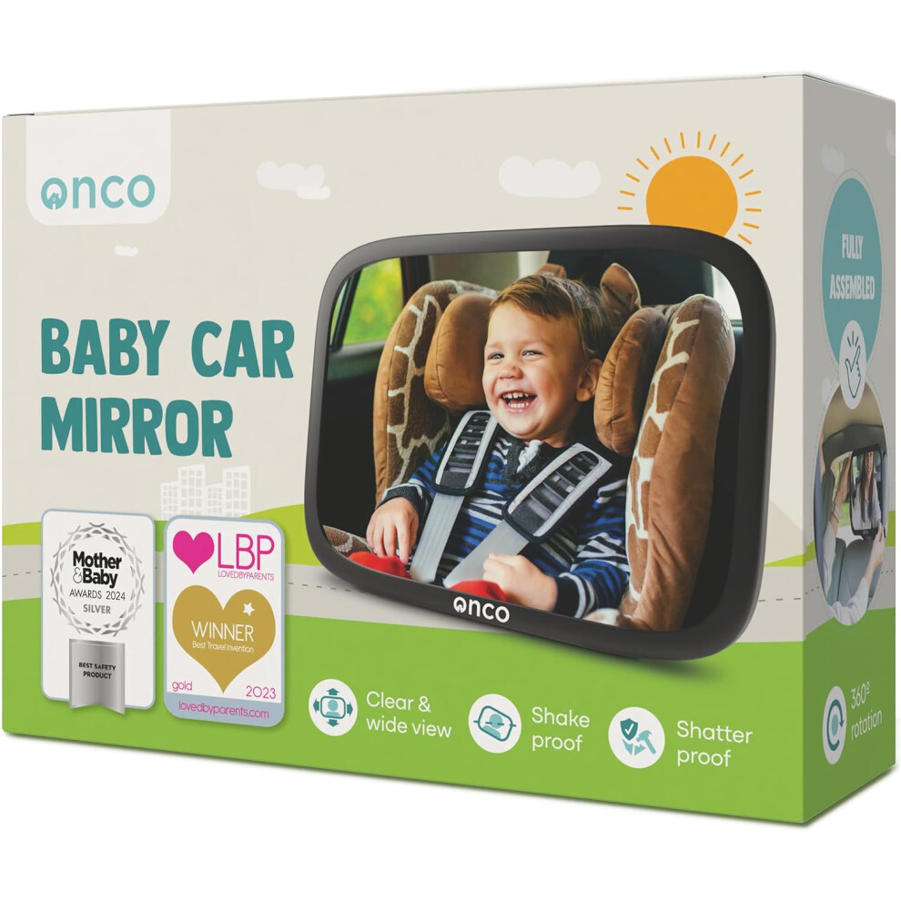 Shatterproof & Shakeproof, Award-Winning Car Mirror Baby Rear View Shanik