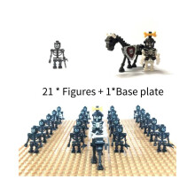 (Stijl D) Star Wars Skull Army bouwsteenspeelgoedfiguren Minimodel 21 stuks met bodemplaat