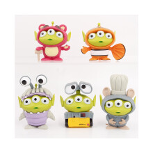 Charmante Threeeyed Alien Cosplay-figuren voor autodecoratie en taartmodellen