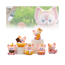 6pics Linabell Pvc Model Speelgoed Pop Voedsel Serie Auto Desktop Ornament Gift