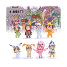 Monster Digital 8-delig karakterspeelgoed Desktopdecoratiemodellen Pvc-materiaal Cadeau