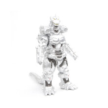Middelzilveren Mechagodzilla PVC-figuur 23 cm Gedetailleerd Kaiju-gevechtsspeelgoed om te verzamelen